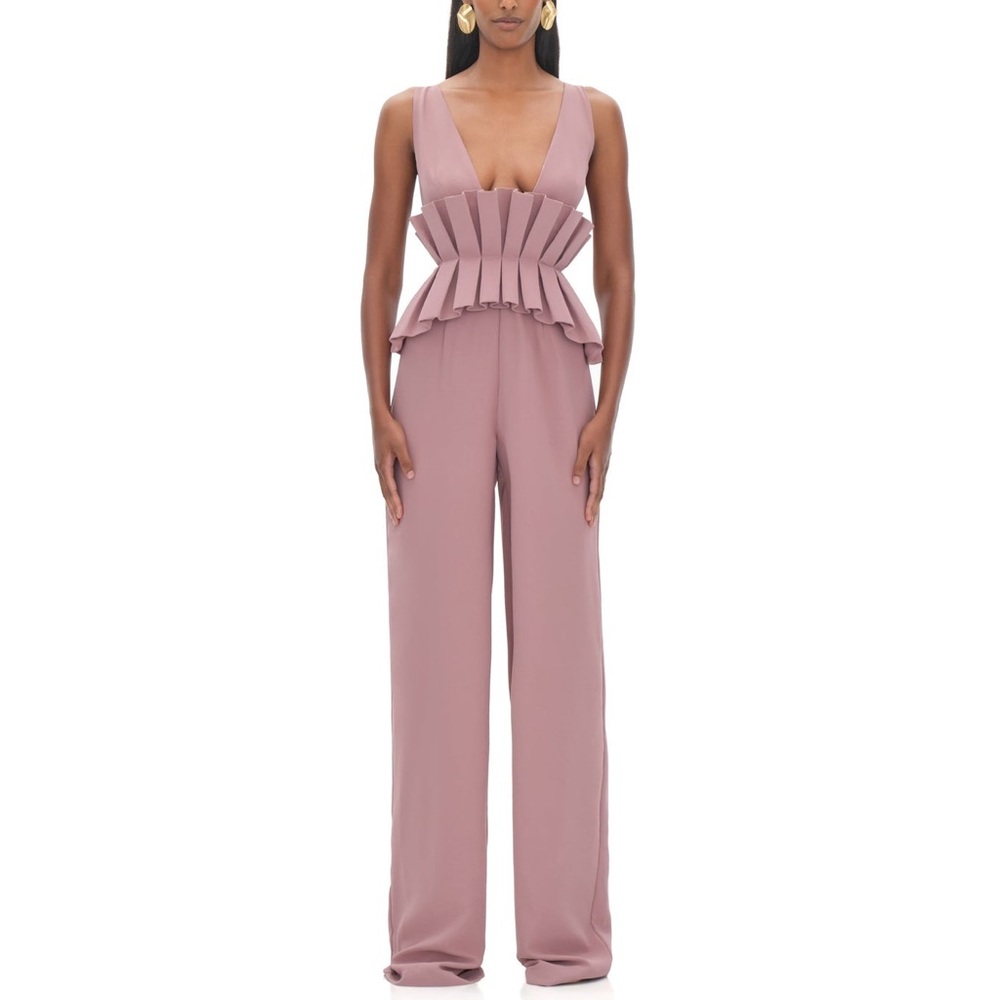 ANDREA IYAMAH VERA JUMPSUIT in MAUVE SIZE LARGE